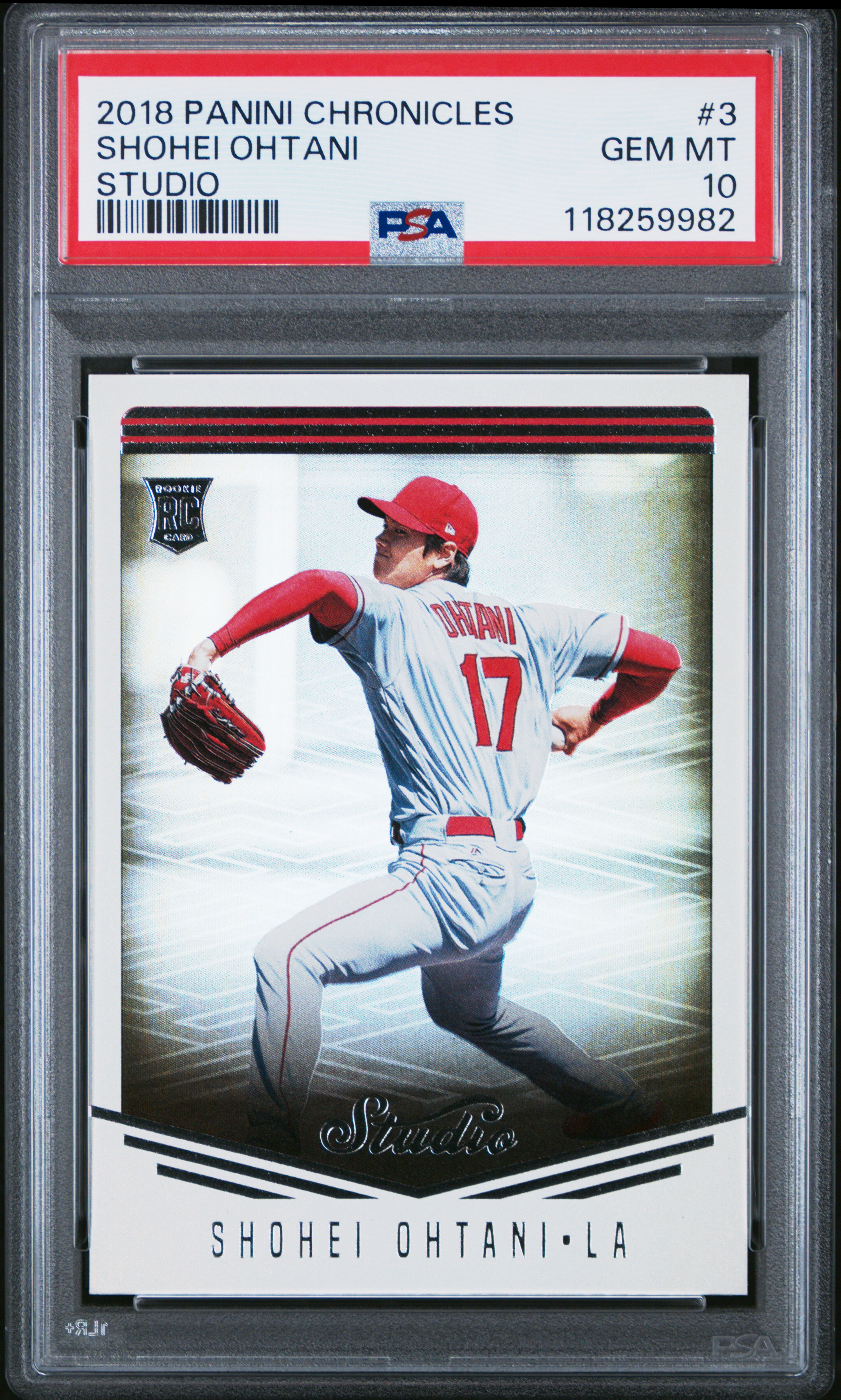 2018 Panini Chronicles Studio Shohei Ohtani #3 PSA 10