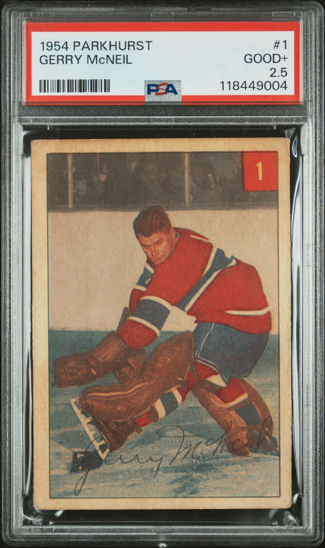 1954 PARKHURST #1 Gerry Mcneil front