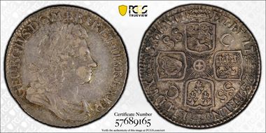 1723 Shil S-3647 First Bust S.S.C. Rev AU50