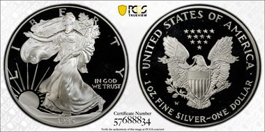 1995-W $1 Silver Eagle PR66DCAM