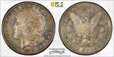 1878-S $1 MS62