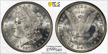1878 8TF $1 VAM 14.2 Polished Ear MS64