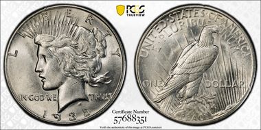 1935-S $1 AU58
