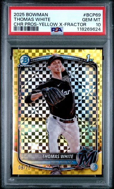 2025 Bowman Bowman Chrome Xfractor #BCP69 Thomas front
