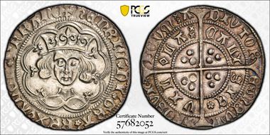 (1430-31) Groat S-1859 Calais AU58