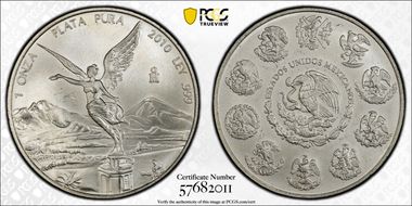 2010-Mo Onza Libertad Ag MS66