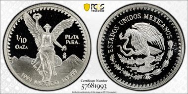 1994-Mo 1/10 oz Libertad Ag PR69DCAM