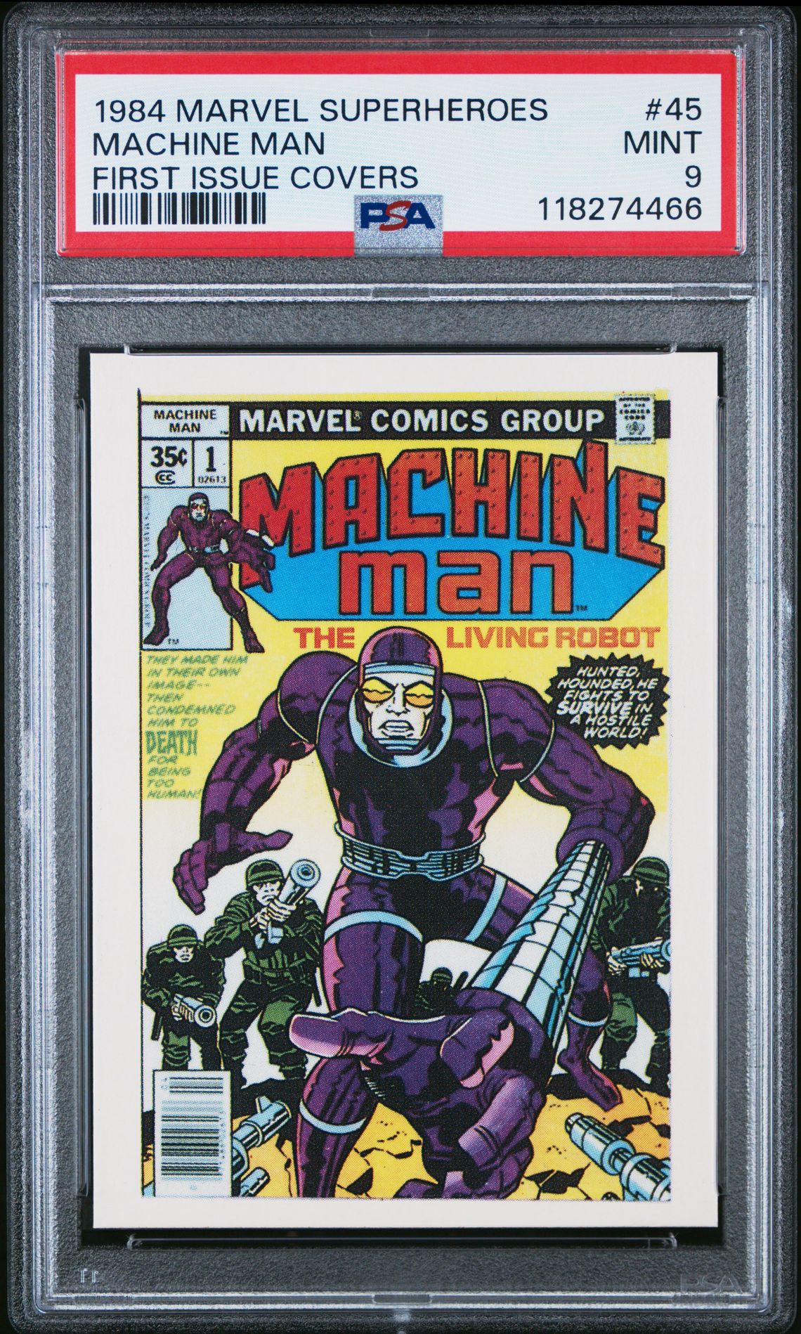 1984 Marvel MARVEL SUPERHEROES FIRST ISSUE COVERS #45 Machine Man front