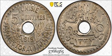 AH1337-1919 5C Lec-84 MS65