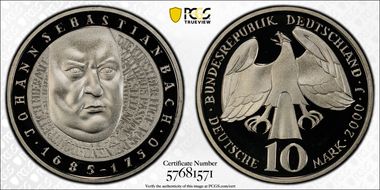 2000-J 10 Mk Bach PR69DCAM