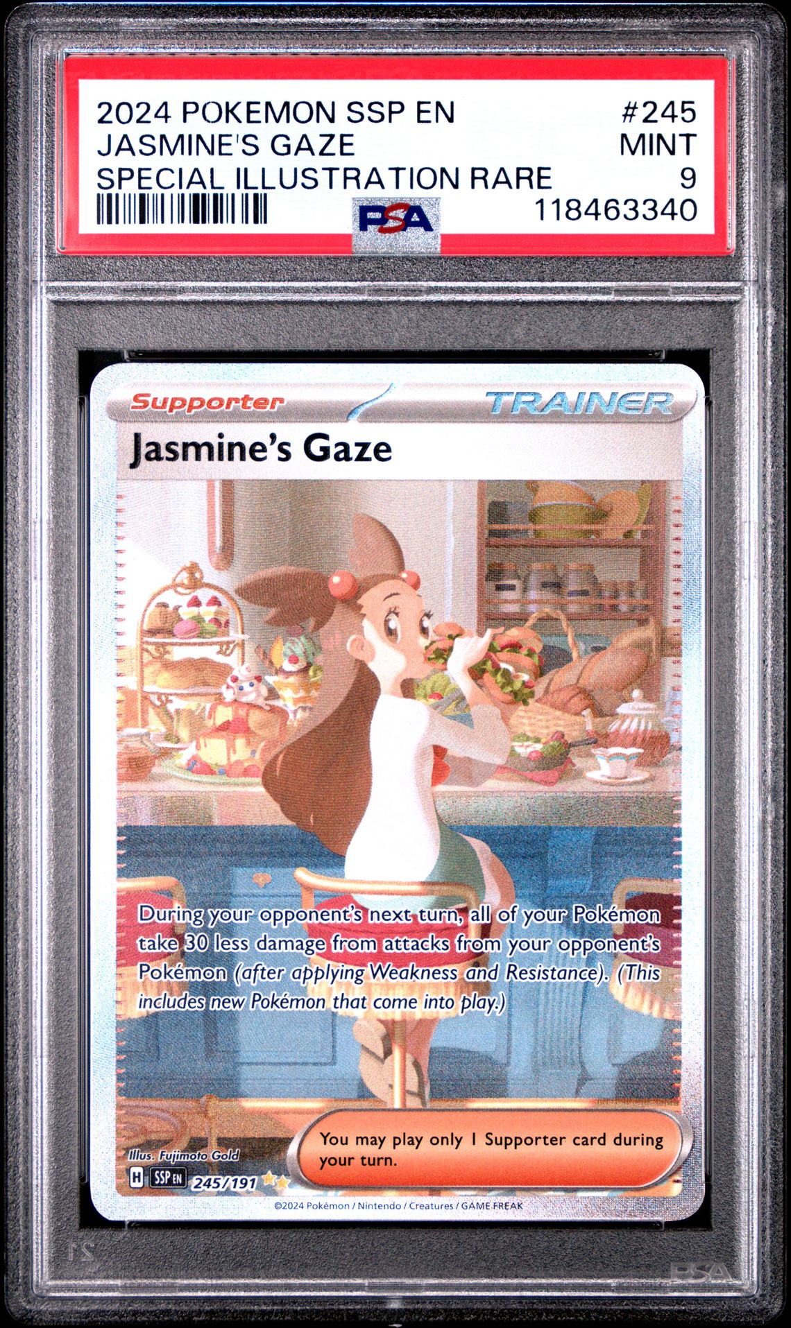 2024 Pokemon Ssp En-Surging Sparks Jasmine's Gaze #245 (Special Illustration Rare) Mint 9 front