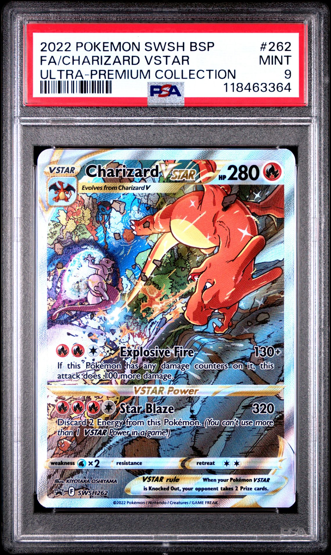2022 Pokemon Swsh Black Star Promo Fa/Charizard Vstar #262 (Ultra-Premium Collection) Mint 9 front