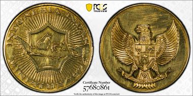1974 Medal Indonesia Indah Brass MS62