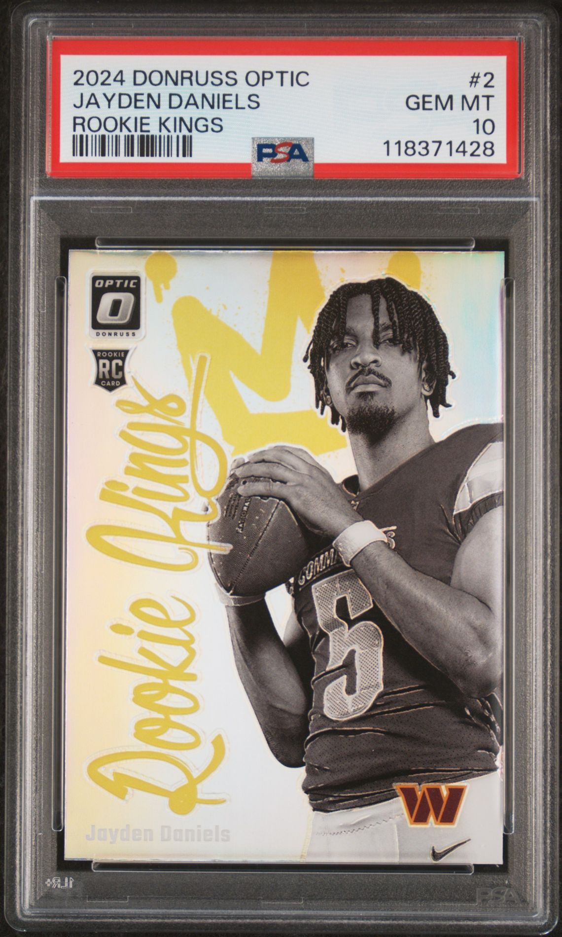 2024 Panini Donruss Optic Rookie Kings Jayden Daniels #2 Gem Mt 10 front