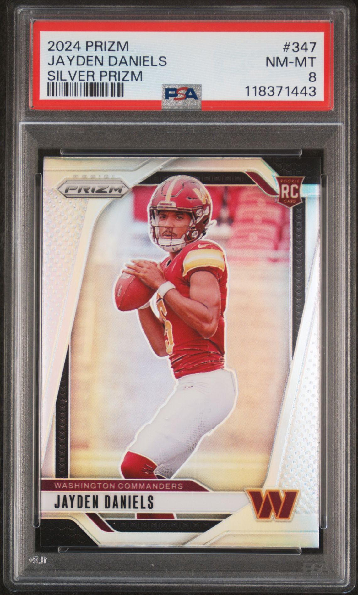 2024 Panini Prizm Jayden Daniels #347 (Silver Prizm) Nm-Mt 8 front