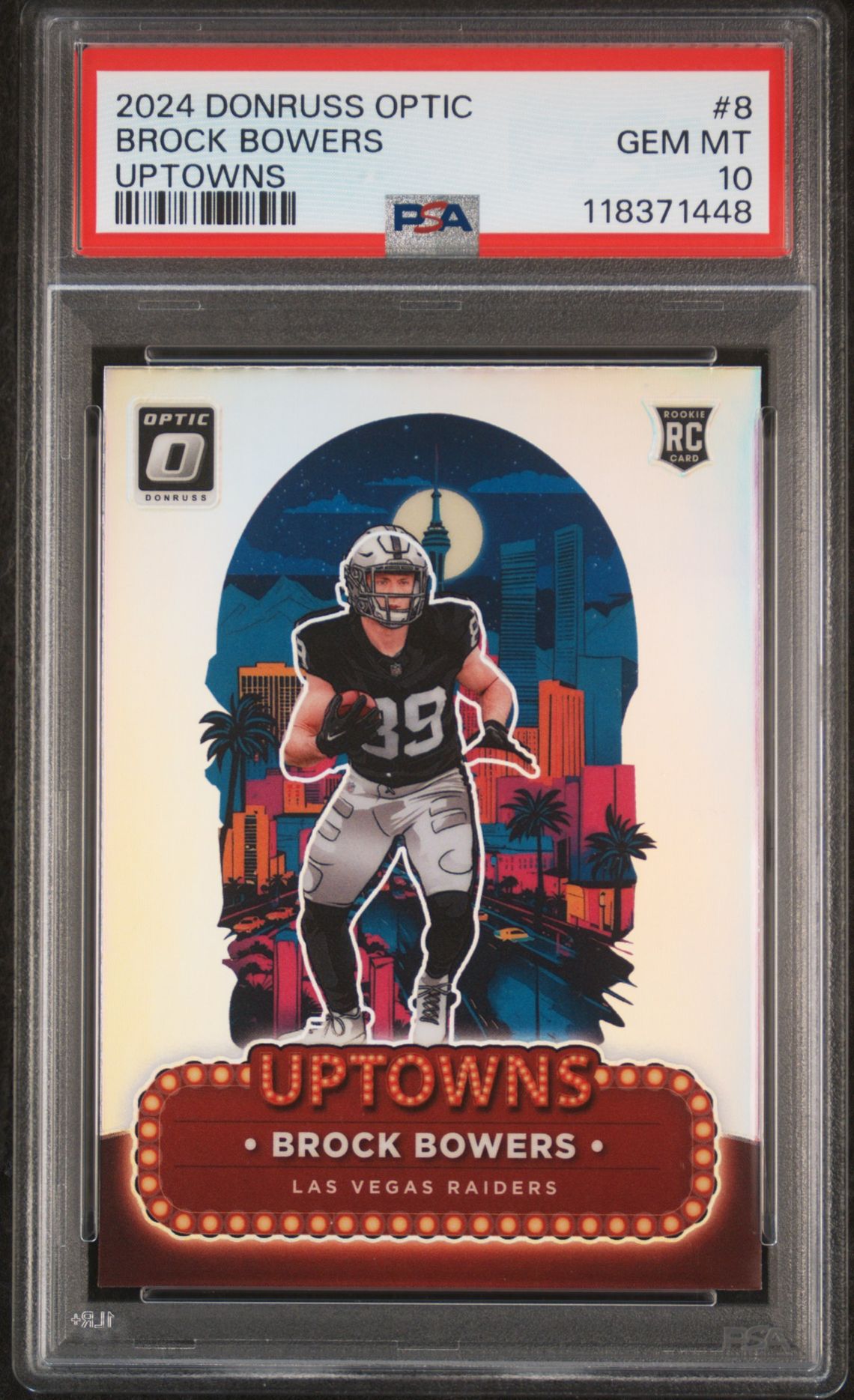 2024 Panini Donruss Optic Uptowns Brock Bowers #8 Gem Mt 10 front