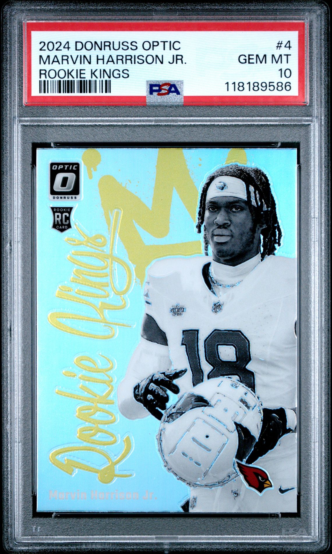 2024 Panini Donruss Optic Rookie Kings Marvin Harrison Jr. #4 Gem Mt 10 front