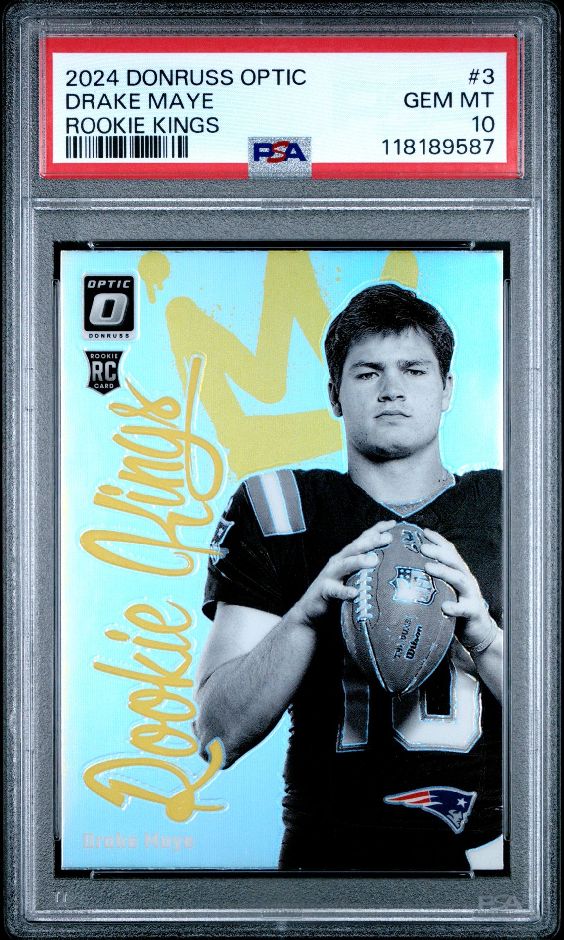 2024 Panini Donruss Optic Rookie Kings Drake Maye #3 Gem Mt 10 front