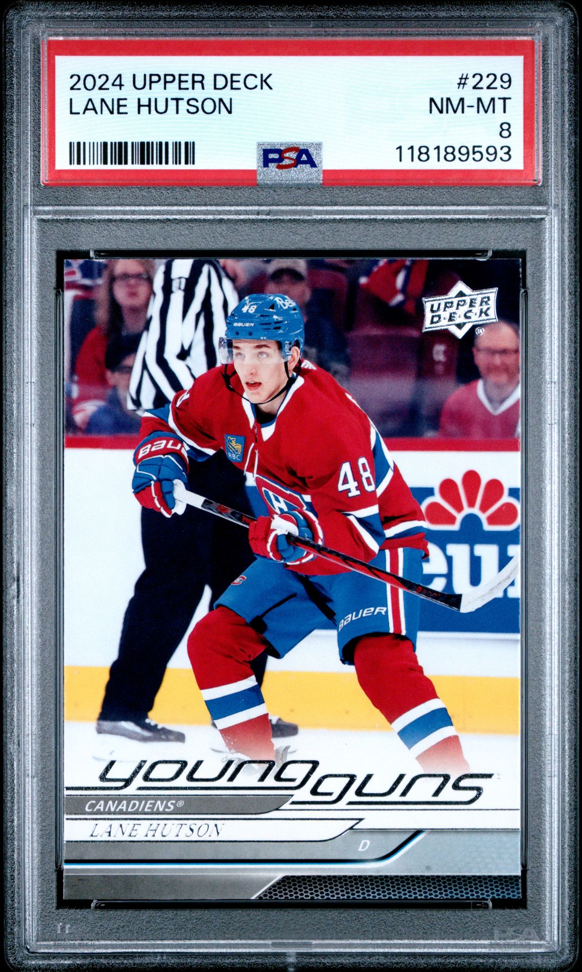 2024 Upper Deck Lane Hutson #229 Nm-Mt 8 front