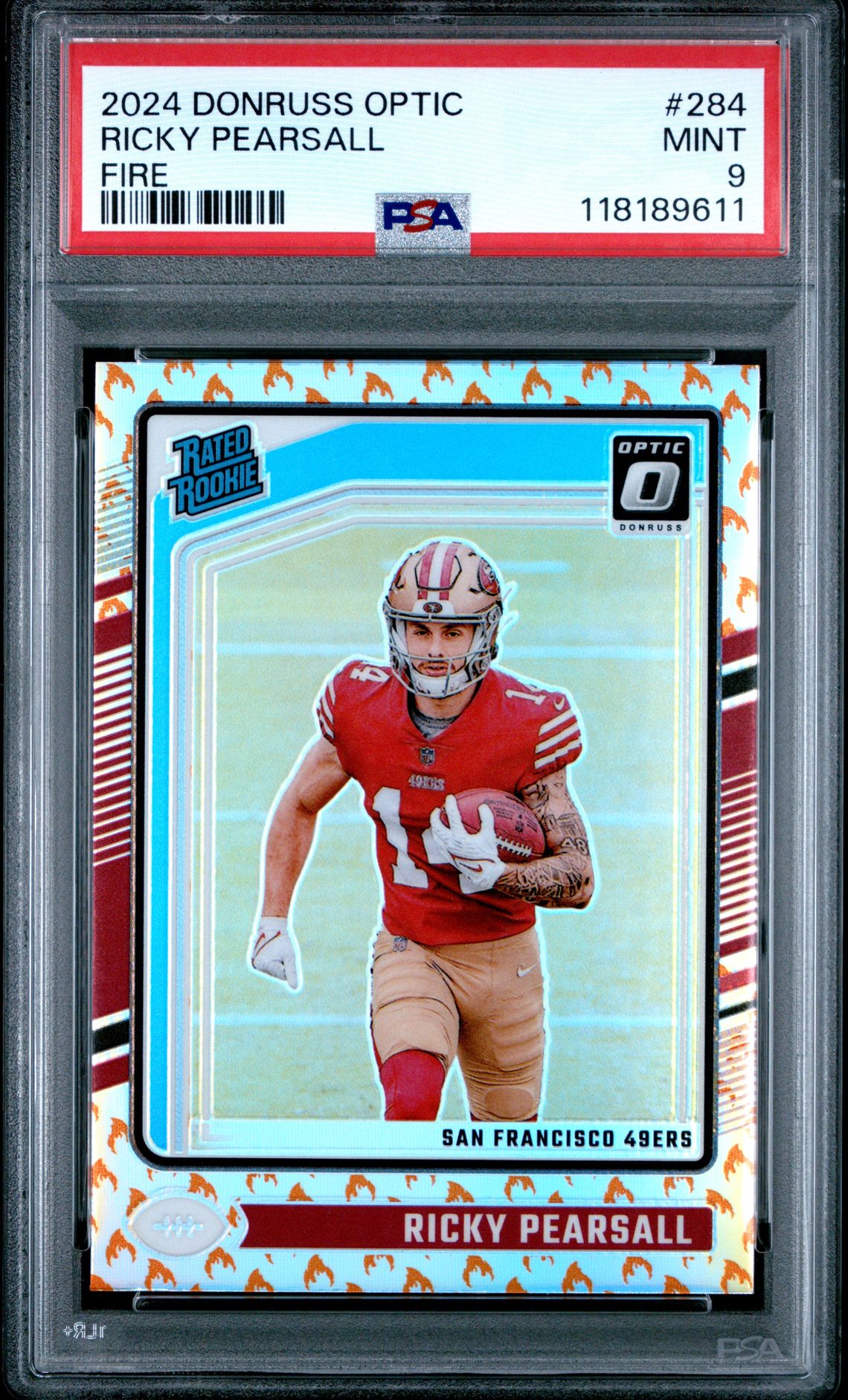 2024 Panini Donruss Optic Ricky Pearsall #284 (Fire) Mint 9 front