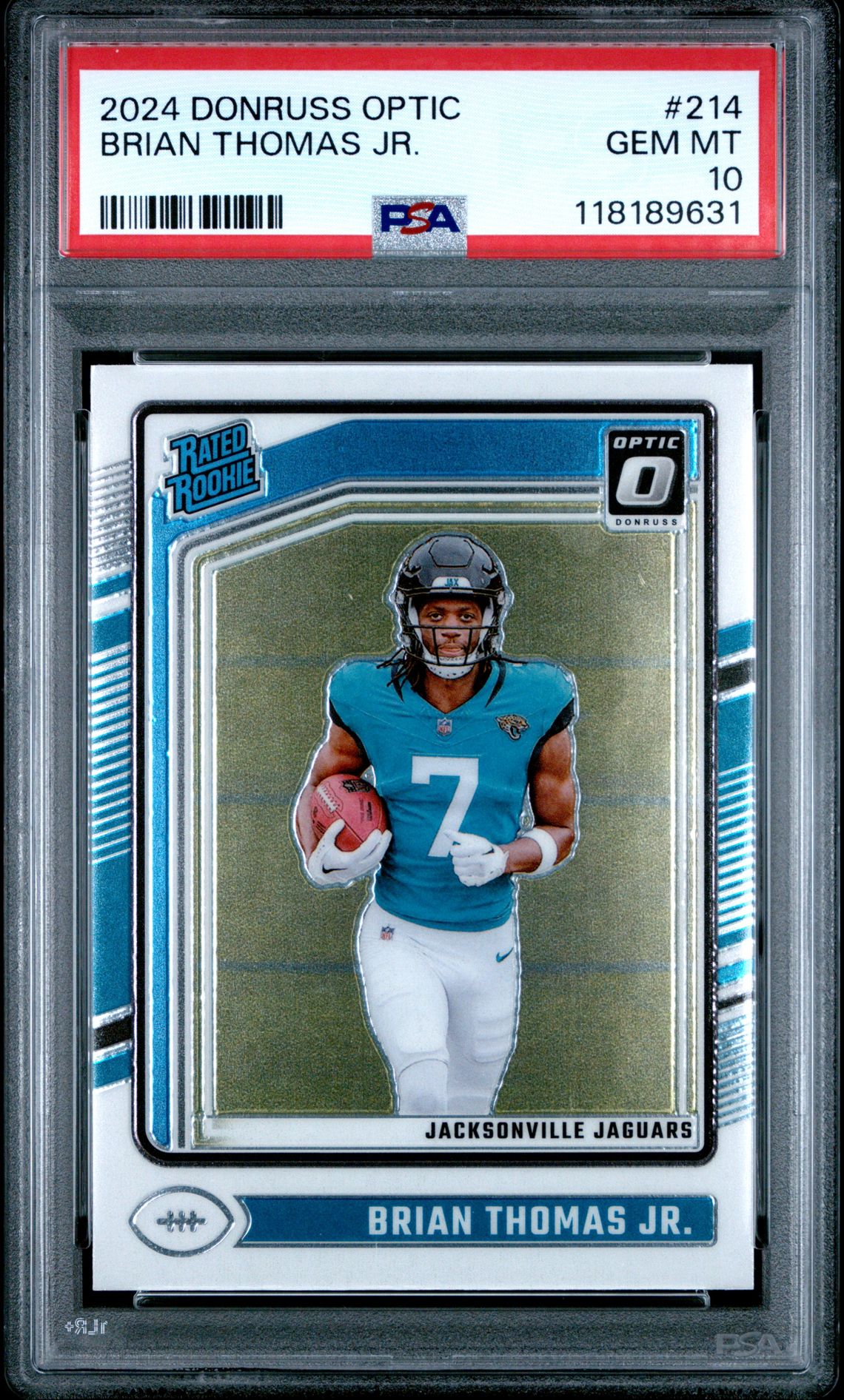 2024 Panini Donruss Optic Brian Thomas Jr. #214 Gem Mt 10 front