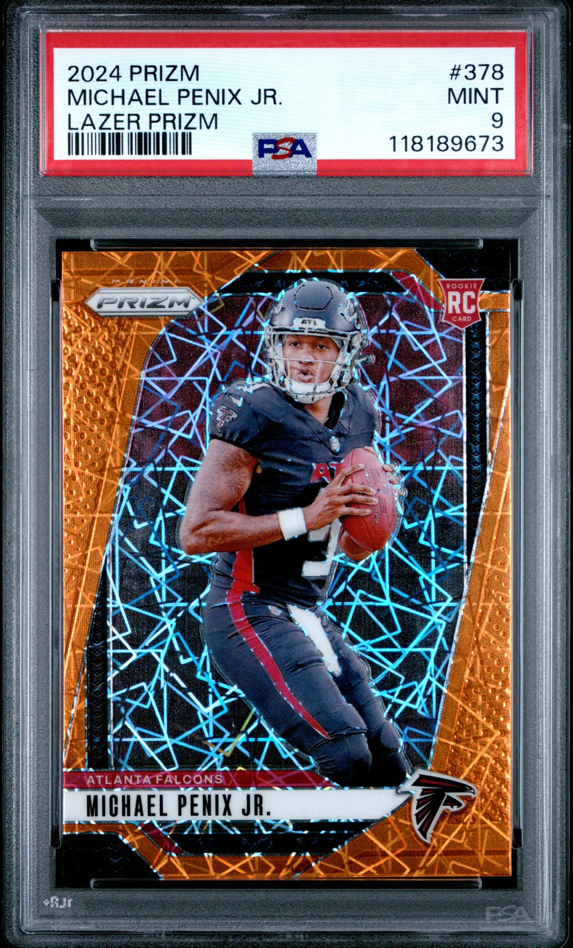 2024 Panini Prizm Michael Penix Jr. #378 (Lazer Prizm) Mint 9 front