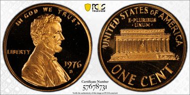 1976-S 1C PR67DCAM