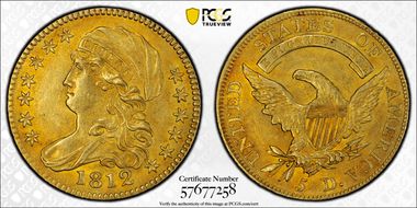 1812 $5 AU58