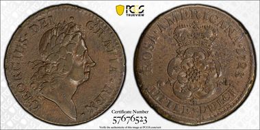 1723 Penny Rosa Americana XF40