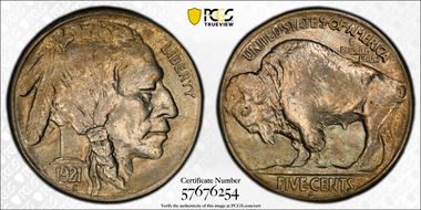 1921-S 5C MS64