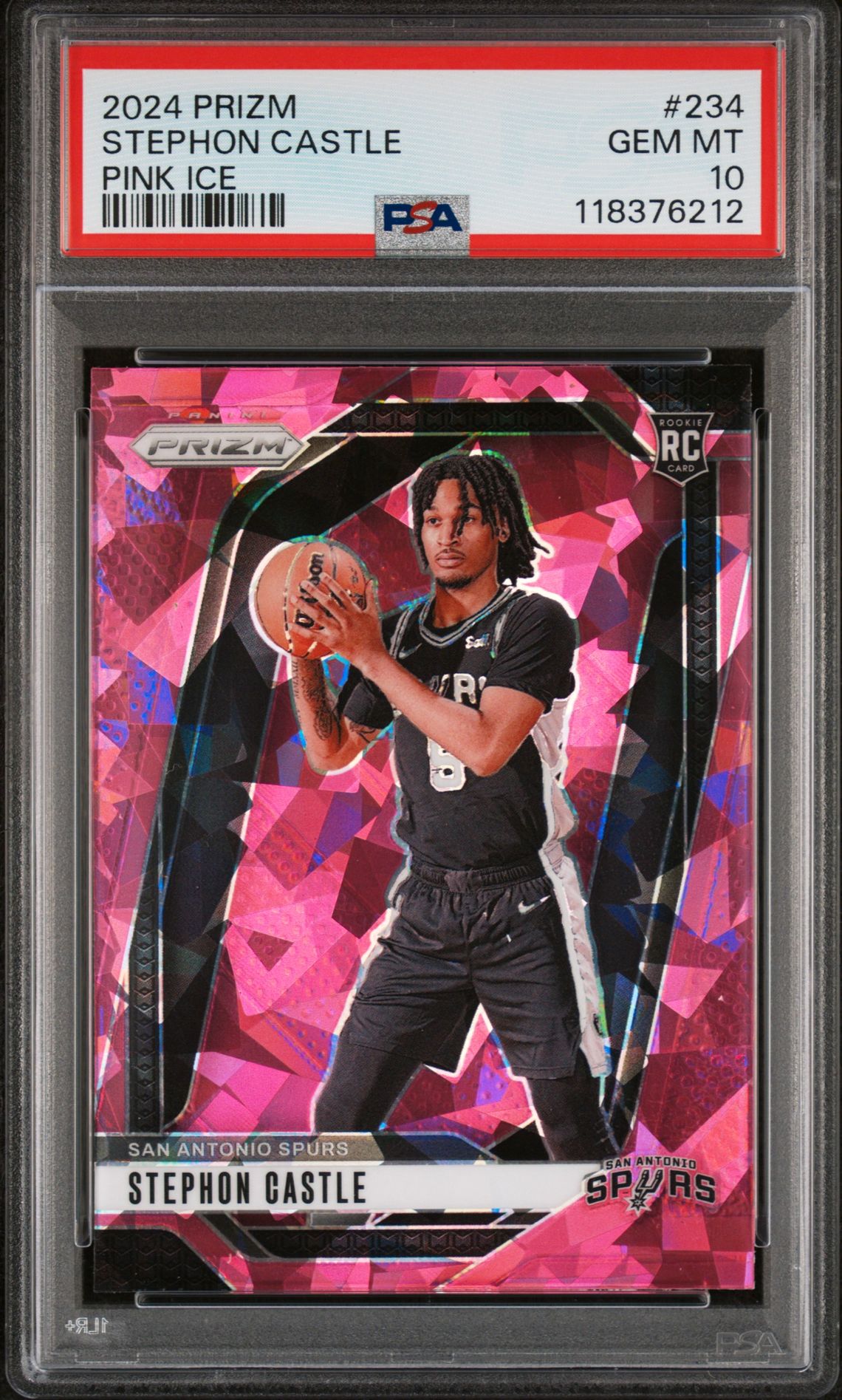 2024 Panini Prizm Stephon Castle #234 (Pink Ice) Gem Mt 10 front