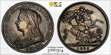 1899 Crown S-3937 LXIII Edge MS62