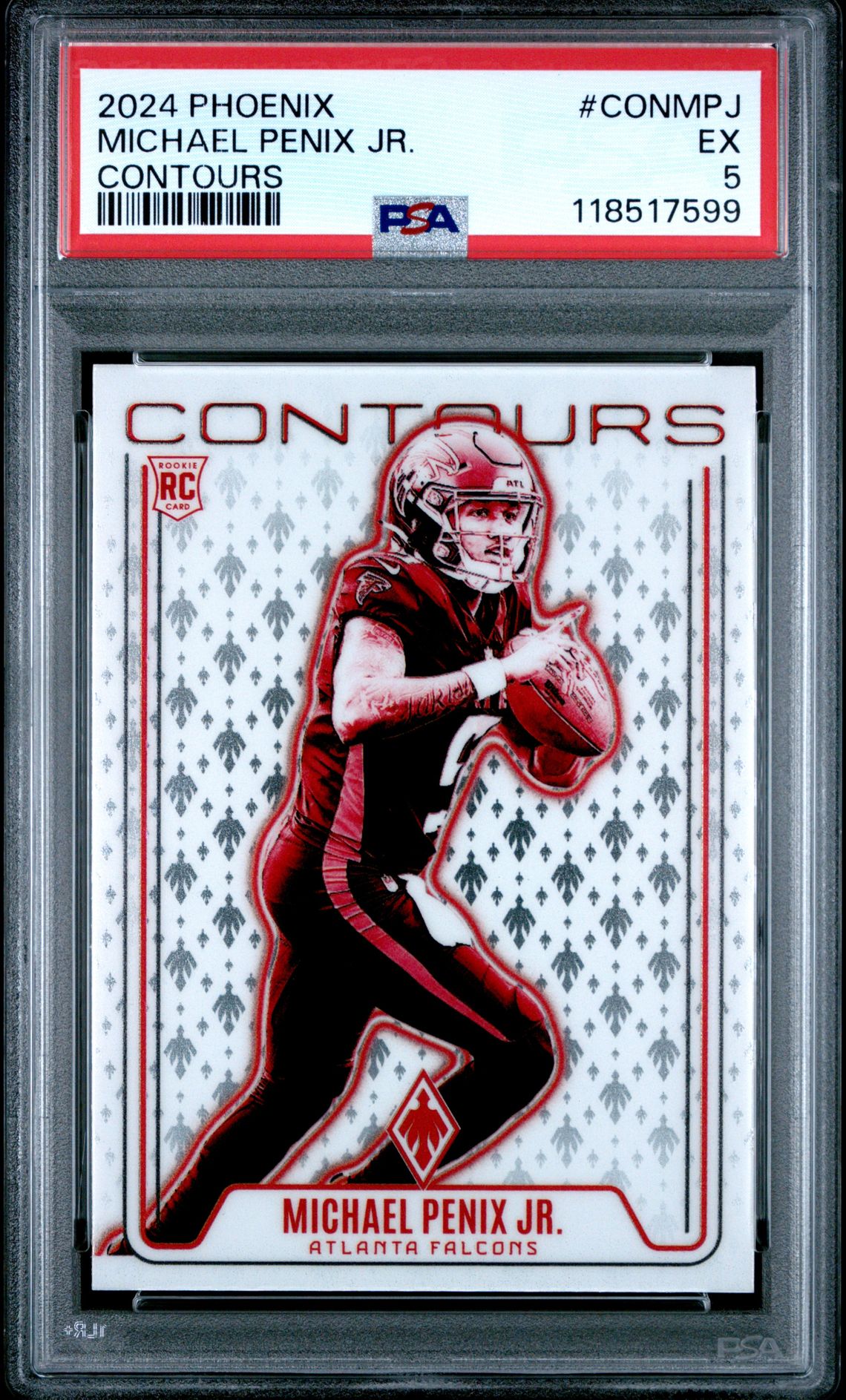 2024 Panini Phoenix Contours Michael Penix Jr. #Conmpj Ex 5 front