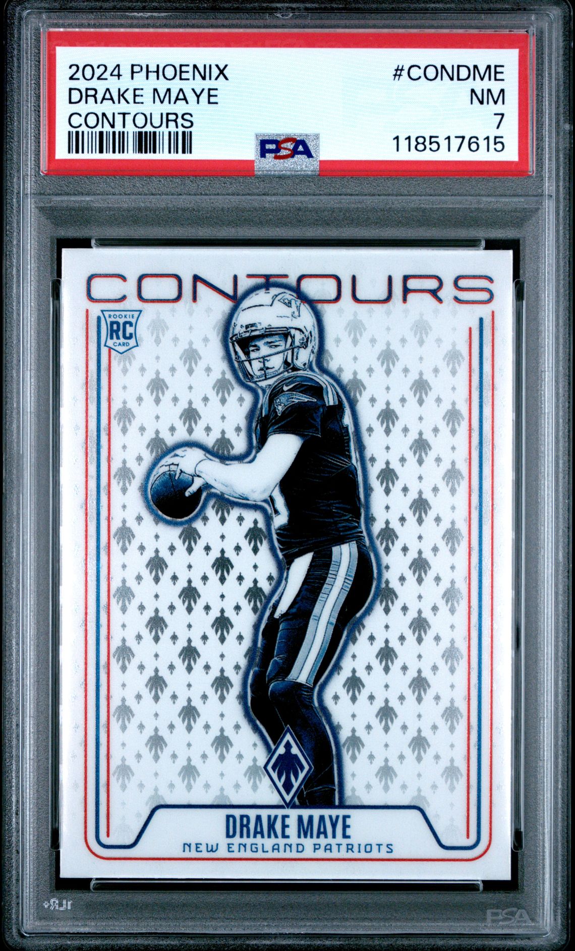 2024 Panini Phoenix Contours Drake Maye #Condme Nm 7 front