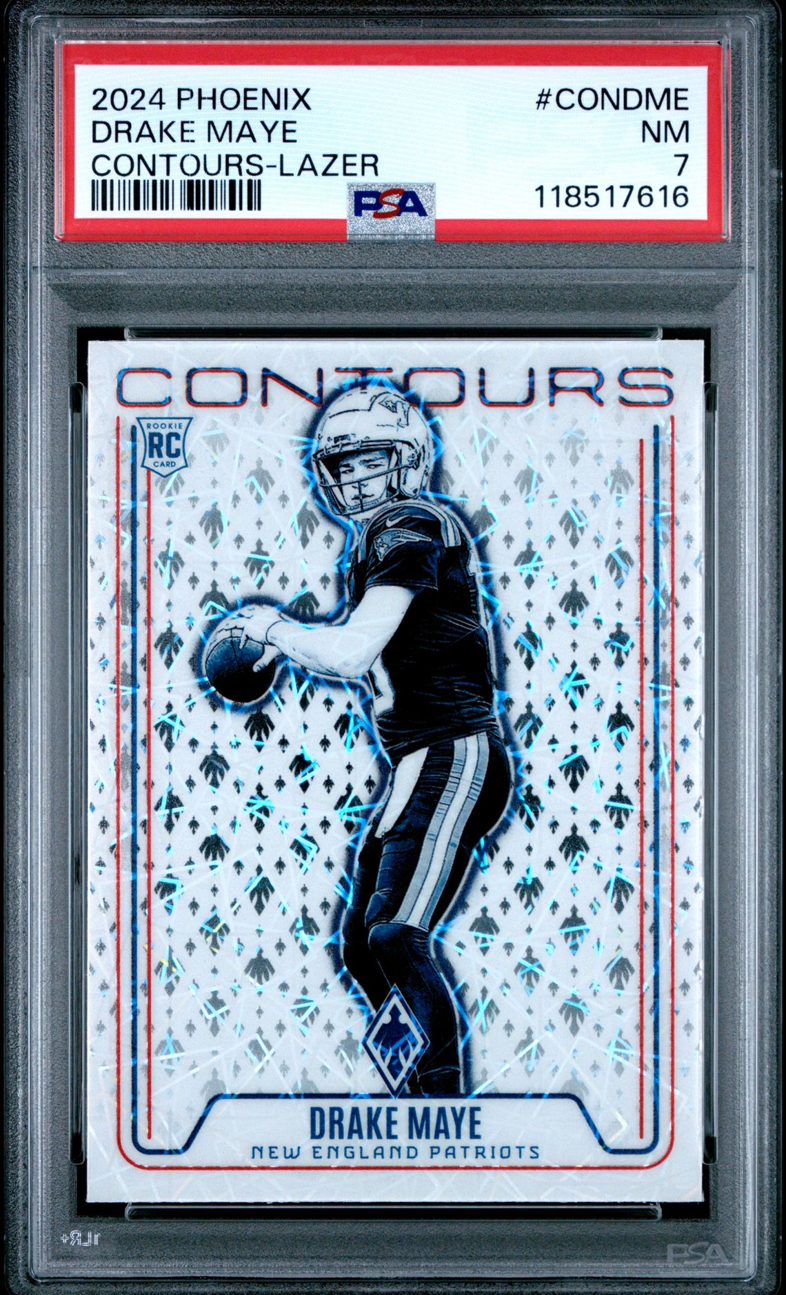 2024 Panini Phoenix Contours Drake Maye #Condme (Contours-Lazer) Nm 7 front