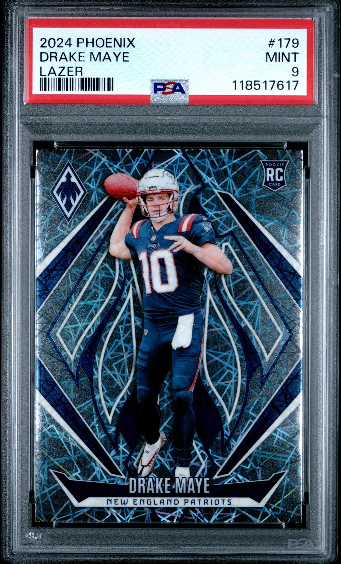 2024 Panini Phoenix Drake Maye #179 (Lazer) Mint 9 front