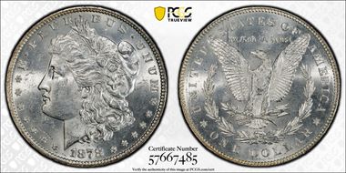 1878 7/8TF $1 Strong MS62