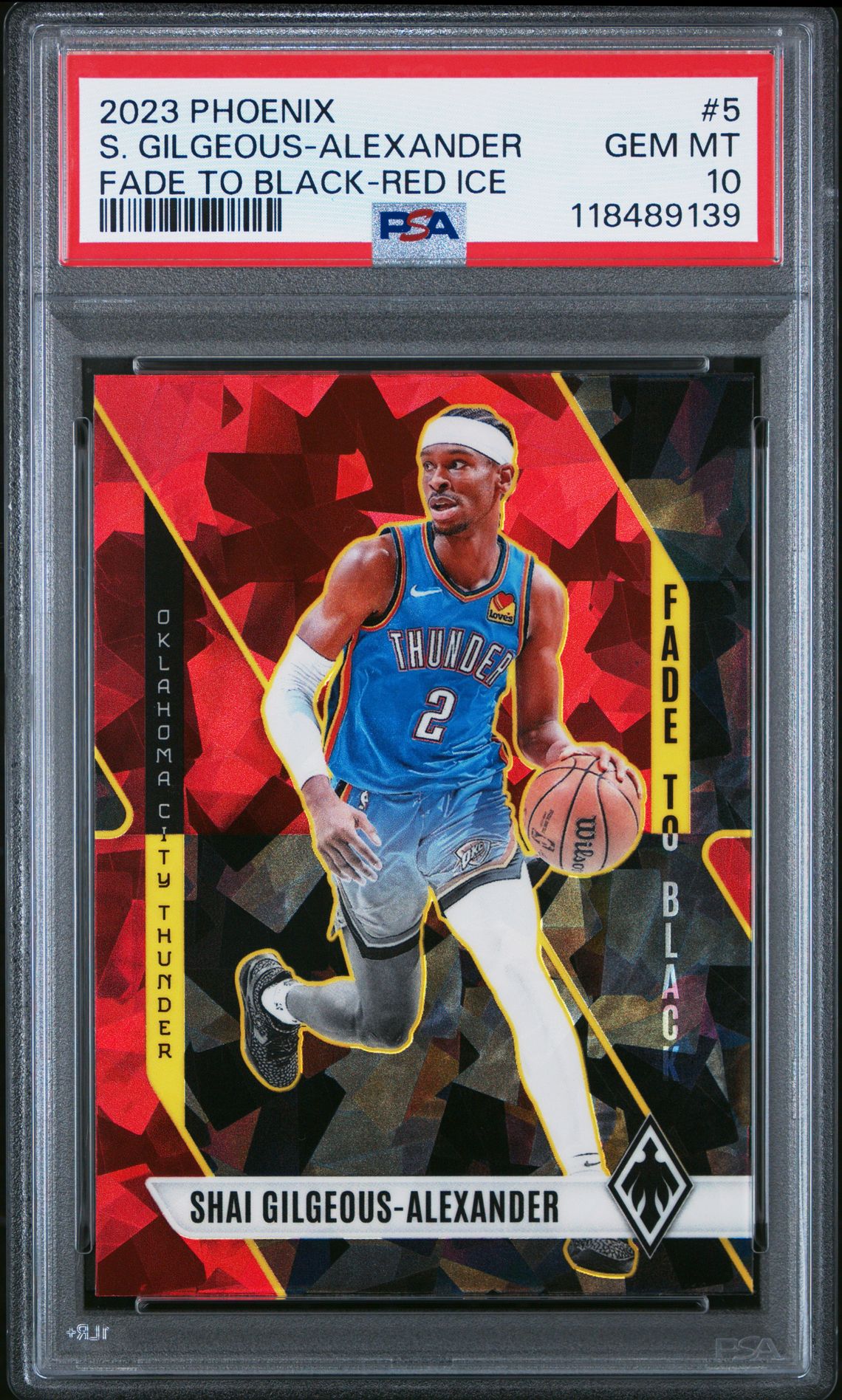 2023 Panini Panini Phoenix Fade To Black #5 S. Gilgeous-Alexander front