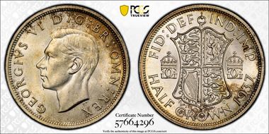1937 1/2 Cr S-4080 MS64