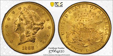 1888 $20 MS61