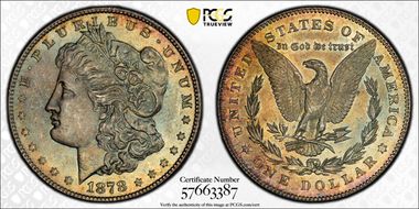 1878 7TF $1 Reverse of 1878 MS65