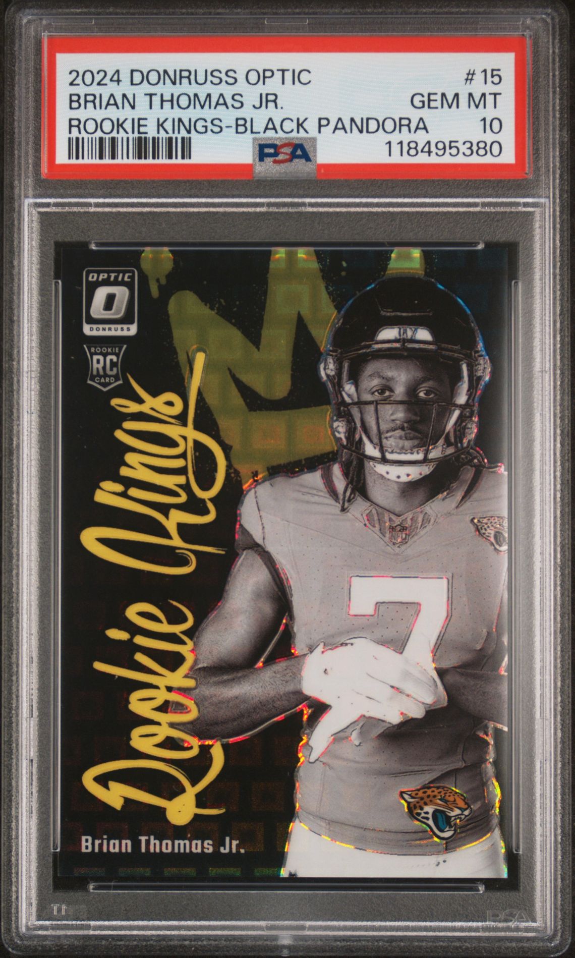 2024 Panini PANINI DONRUSS OPTIC ROOKIE KINGS BLACK PANDORA #15 Brian Thomas Jr. front