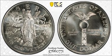 1989-D $1 Congress MS69