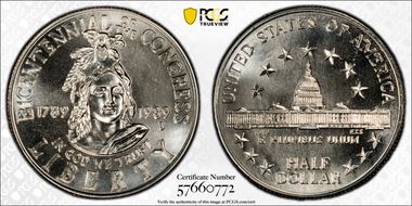 1989-D 50C Congress MS68