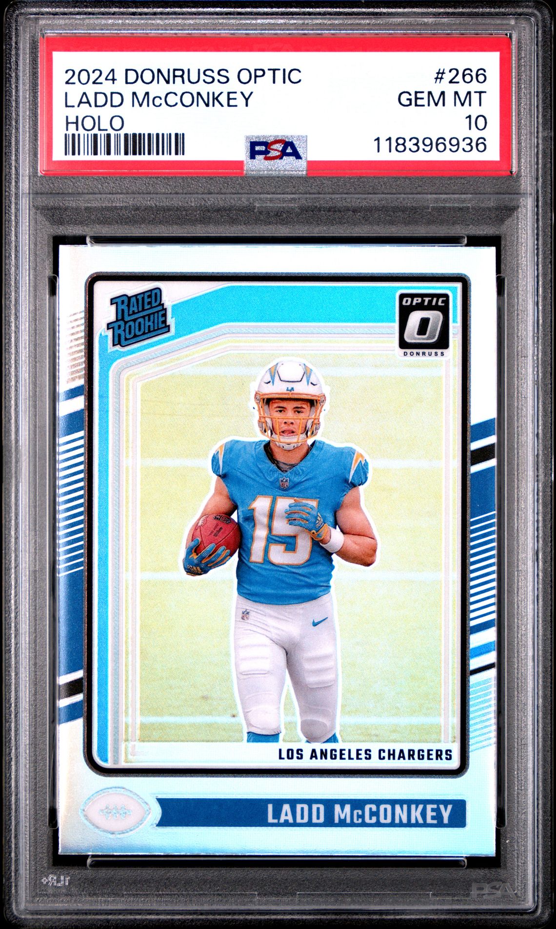 2024 Panini PANINI DONRUSS OPTIC BLUE HYPER #266 Ladd Mcconkey front