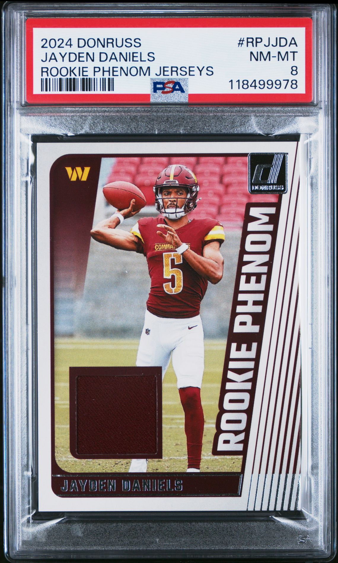 2024 Panini PANINI DONRUSS ROOKIE PHENOM JERSEYS #RPJJDA Jayden Daniels front
