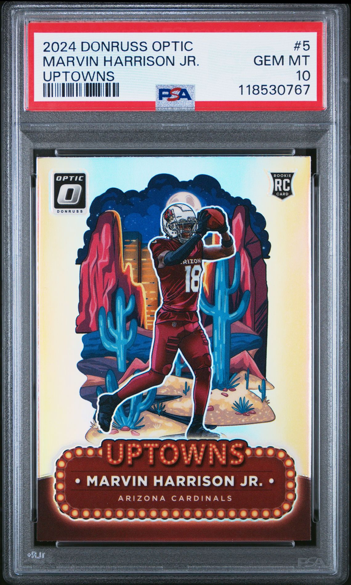 2024 Panini Donruss Optic Uptowns Marvin Harrison Jr. #5 Gem Mt 10 front