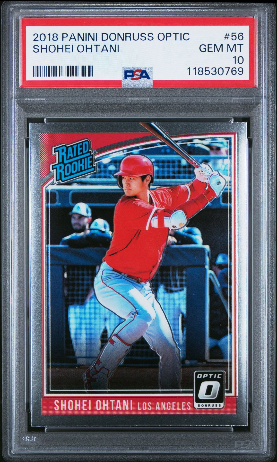 2018 Panini Donruss Optic Shohei Ohtani #56 Gem Mt 10 front