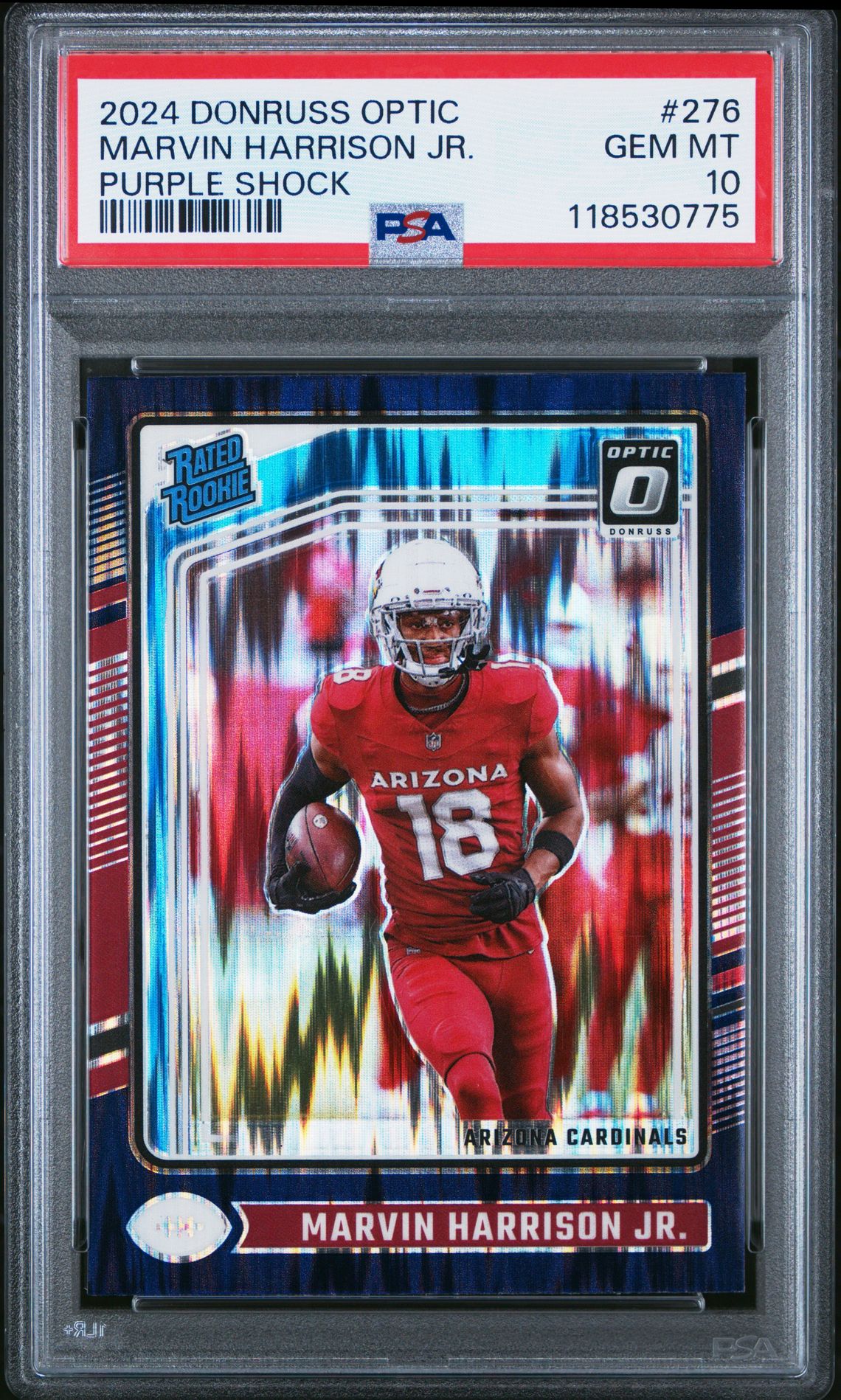 2024 Panini Donruss Optic Marvin Harrison Jr. #276 (Purple Shock) Gem Mt 10 front