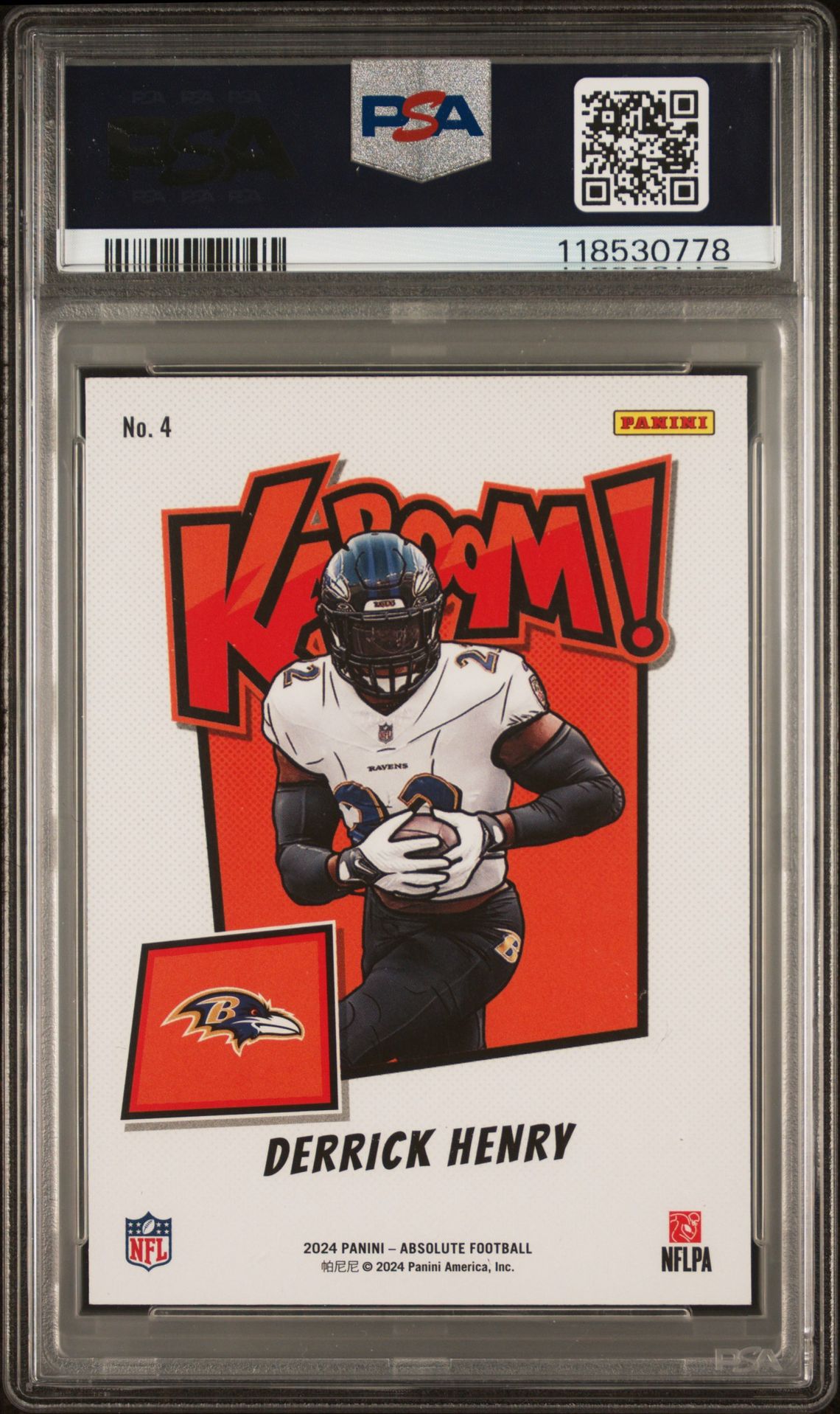 2024 Panini Absolute Kaboom! Horizontal Derrick Henry #4 Mint 9 back